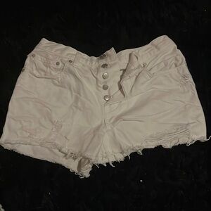 White free people shorts